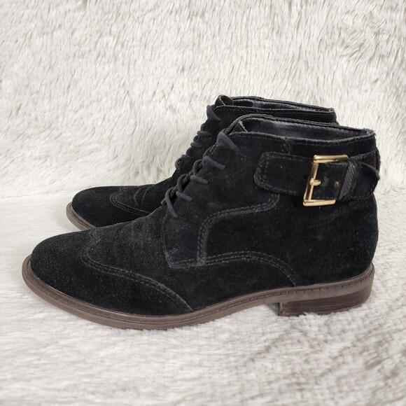 Tommy Hilfiger Julea Suede Oxford Ankle Bootie Women's Size 8.5 - Picture 4 of 11